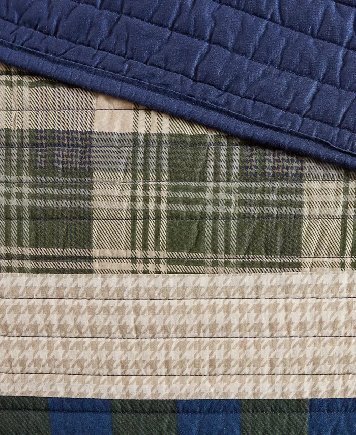 Woolrich Spruce Hill Oversized Cotton 3 Piece Quilt Set， Full Queen