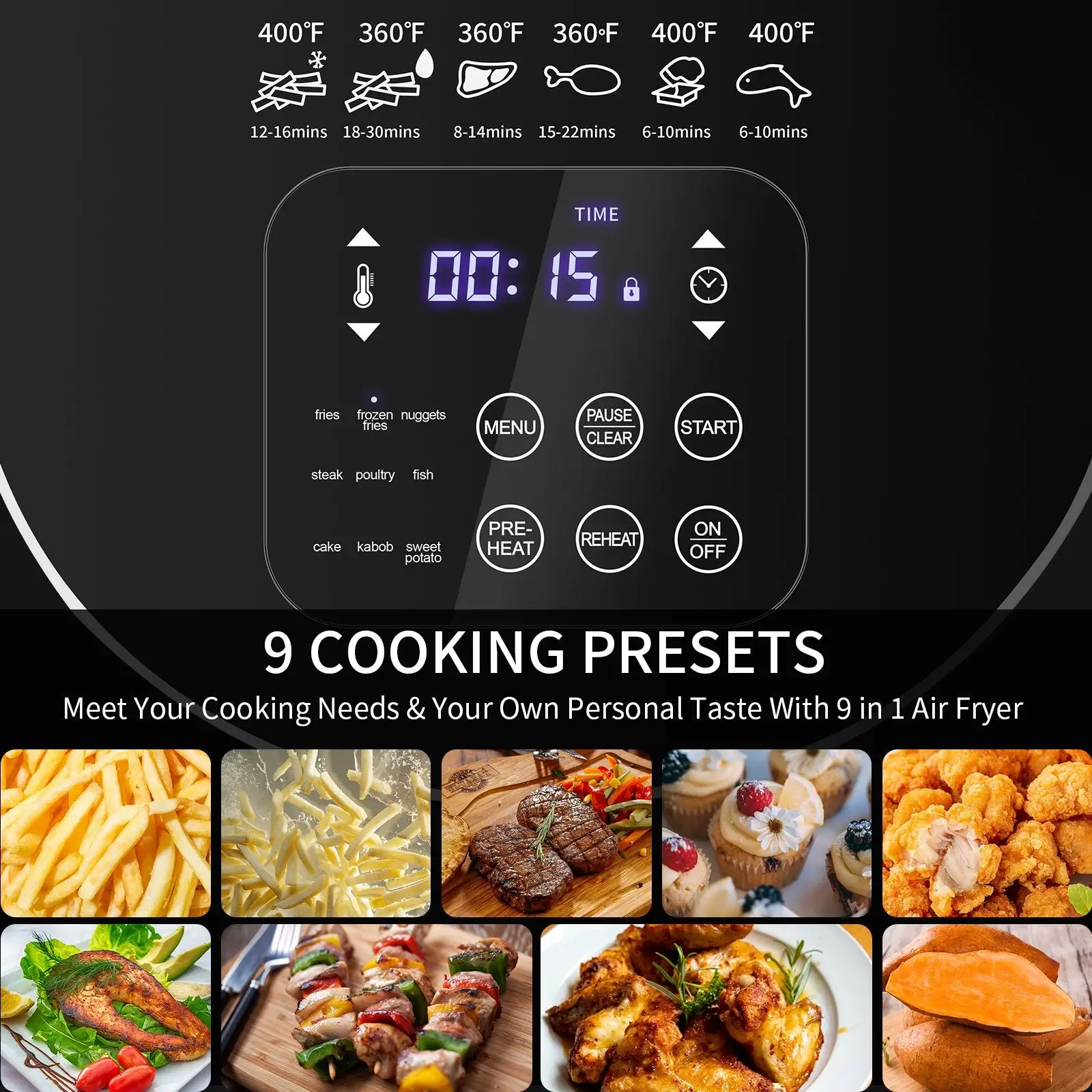 Air Fryer with 9 Presets