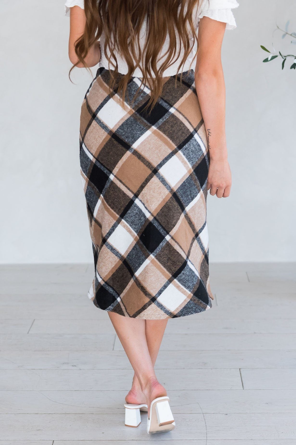 Plaid Perfection Modest Skirt