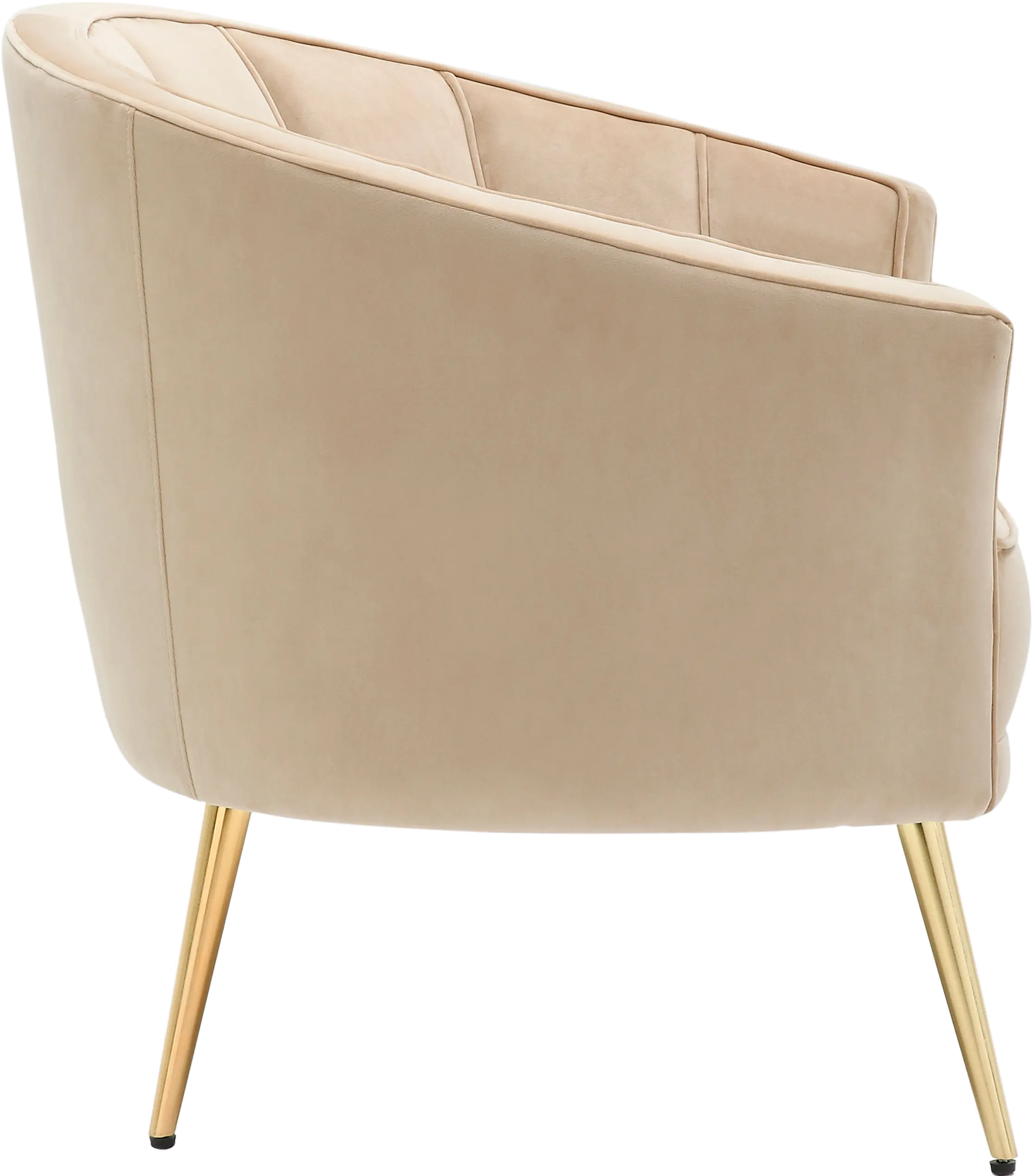 Tania Champagne Velvet Glam Accent Chair