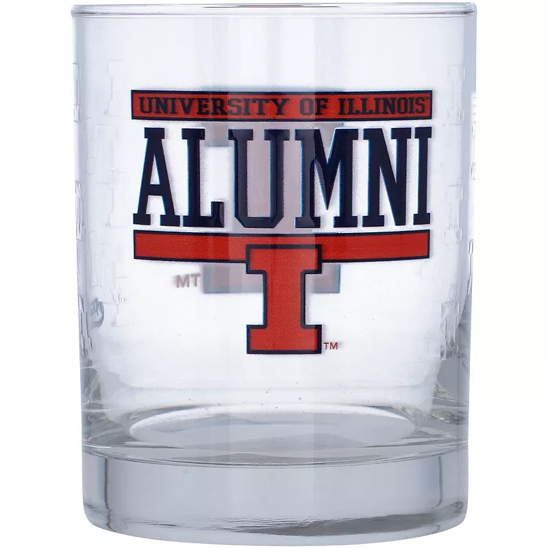 Illinois Fighting Illini 14oz. Repeat Alumni Rocks Glass