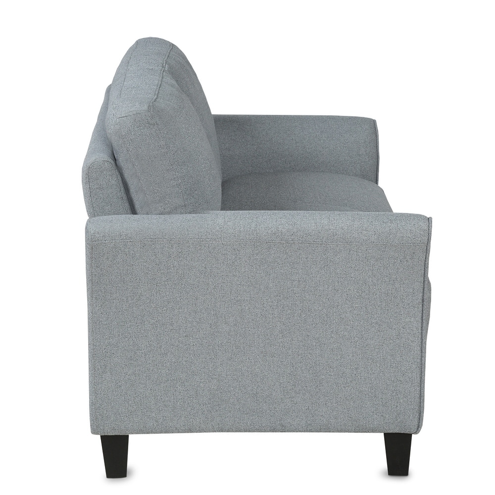 Sturdy Love Seat Sofa with Soft Linen Cushions