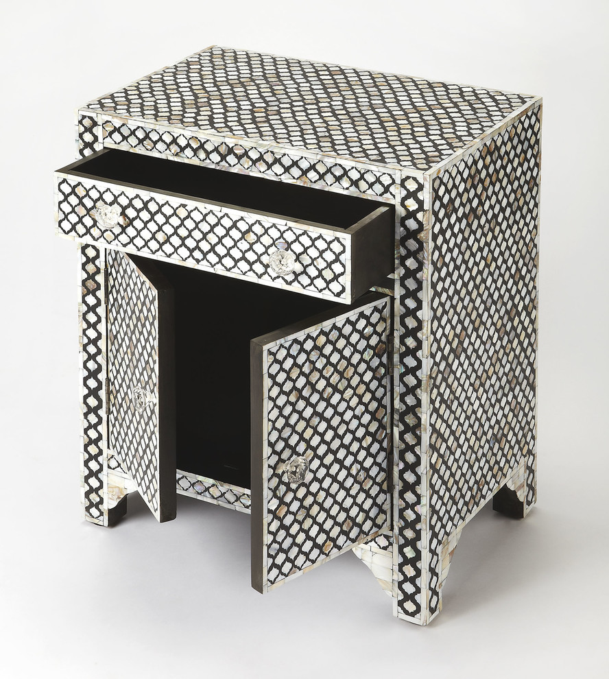 Butler Vernais Mother Of Pearl Accent Chest   Mediterranean   Accent Chests And Cabinets   by GwG Outlet  Houzz