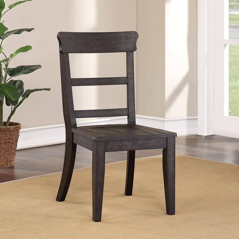 Furniture of America Nalley Antique Black Wood Dining Side Chair (Set of 2) IDF-3389BK-SC