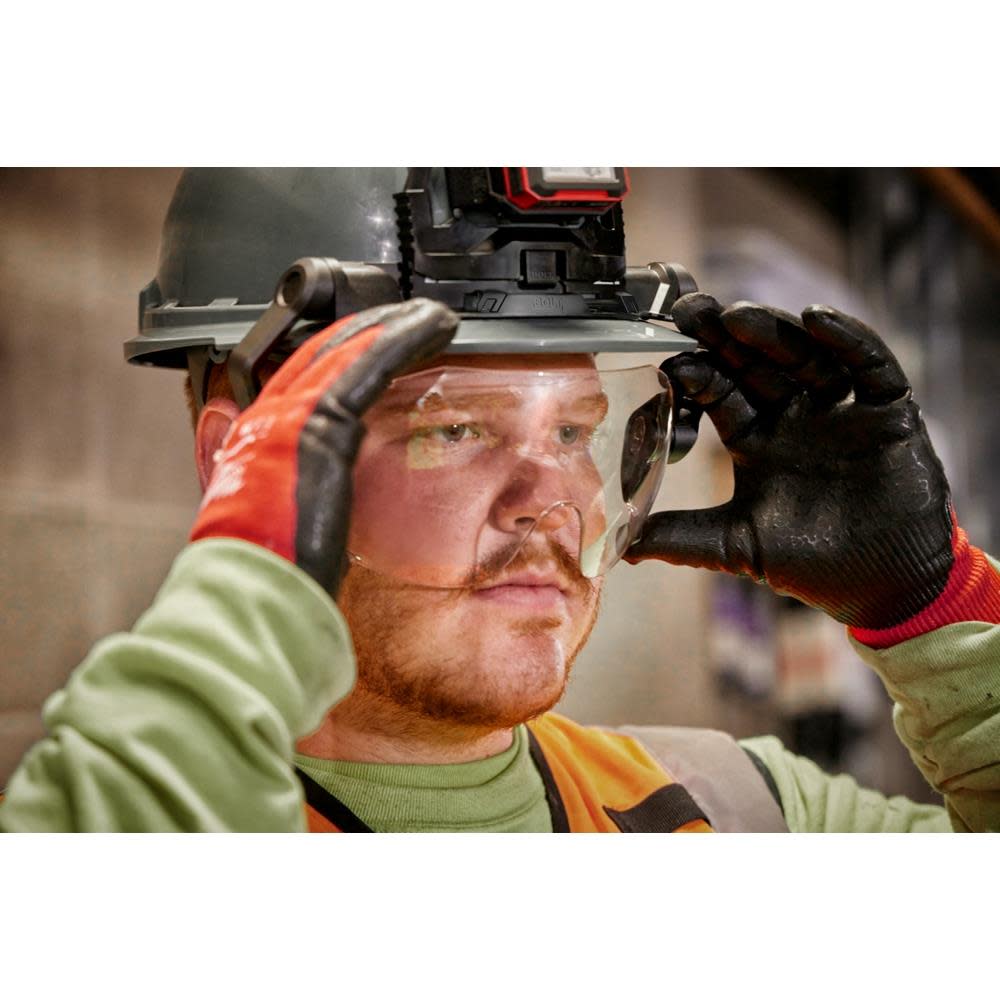 Milwaukee BOLT Eye Visor Clear Dual Coat Lens Compatible with Milwaukee Safety Helmets and Hard Hats