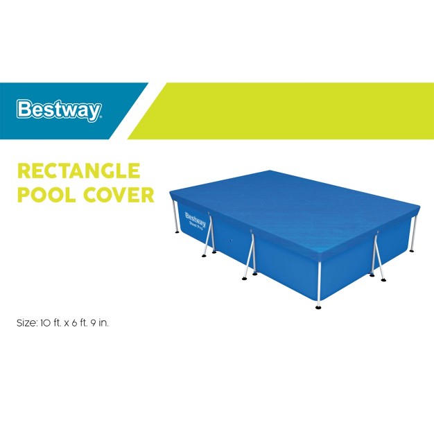 Bestway Flowclear Pro Rectangular Uv Resistant Polyethylene Above Ground Swimming Pool Cover With Ropes pool Not Included