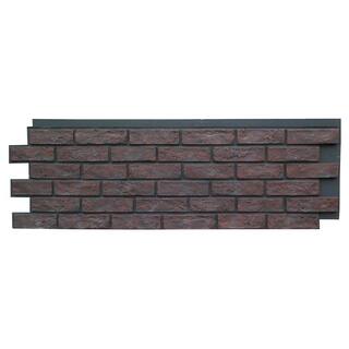 NextStone Brick Antique Red 15.25 in. x 43.5 in. Polyurethane Faux Stone Siding Panel (4-Pack) BKP-AR-4