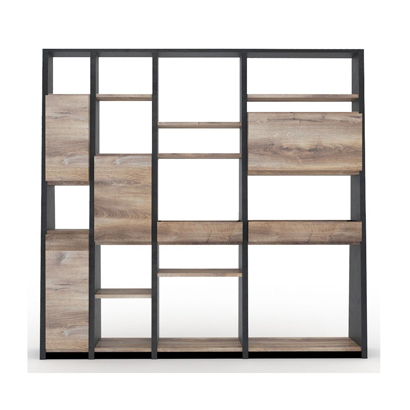 BARON Display Unit 230cm - Warm Oak & Black