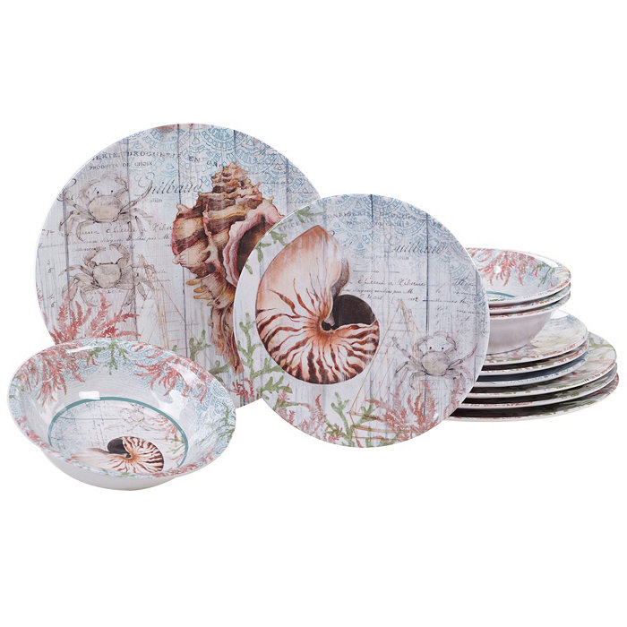 Certified International Sanibel Melamine 12 Piece Dinnerware Set