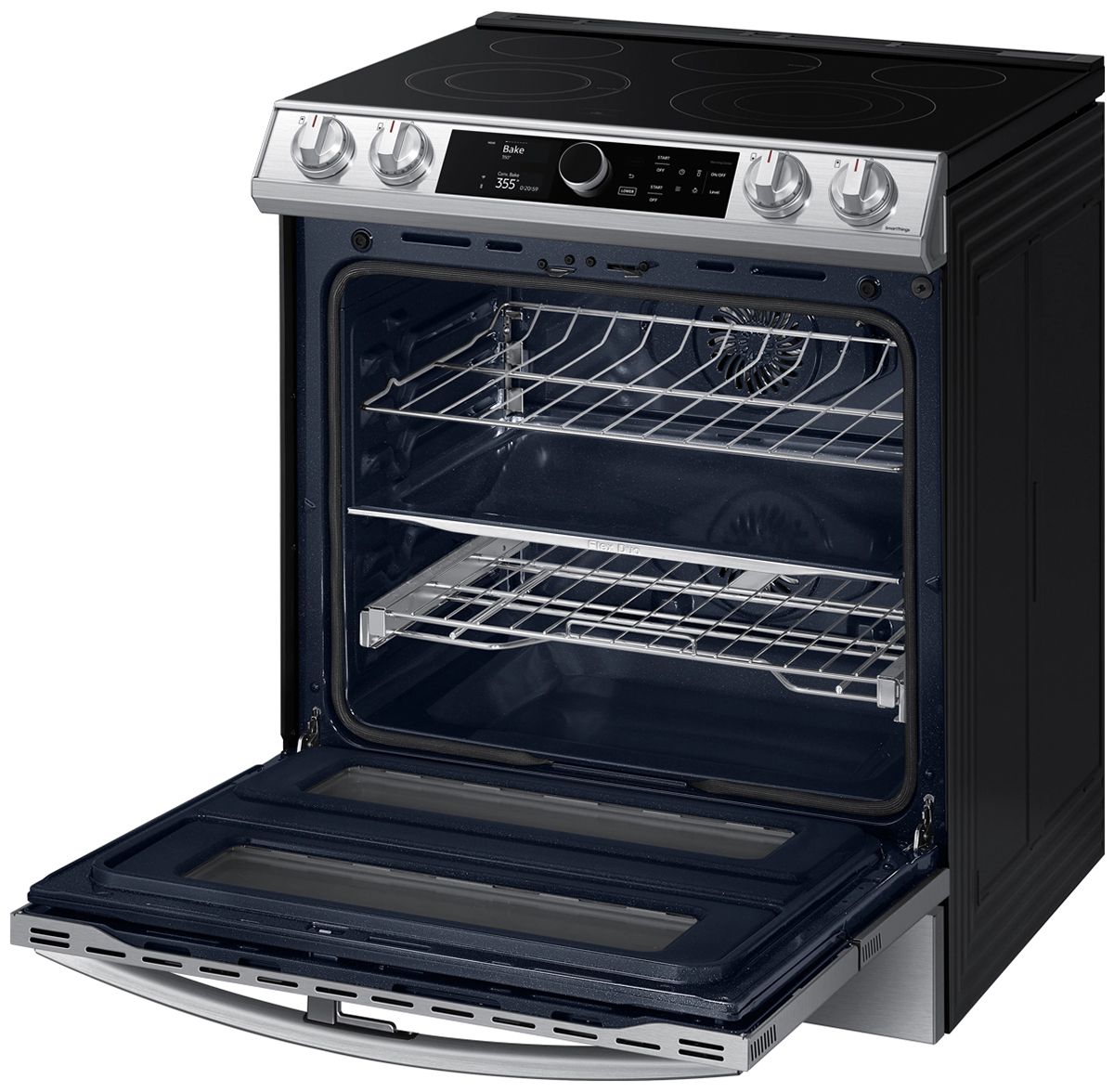  ADA 6.3 Cu. Ft. Fingerprint Resistant Stainless Steel Flex Duo Slide-in Electric Range With Smart Dial， Air Fry and Wi-Fi