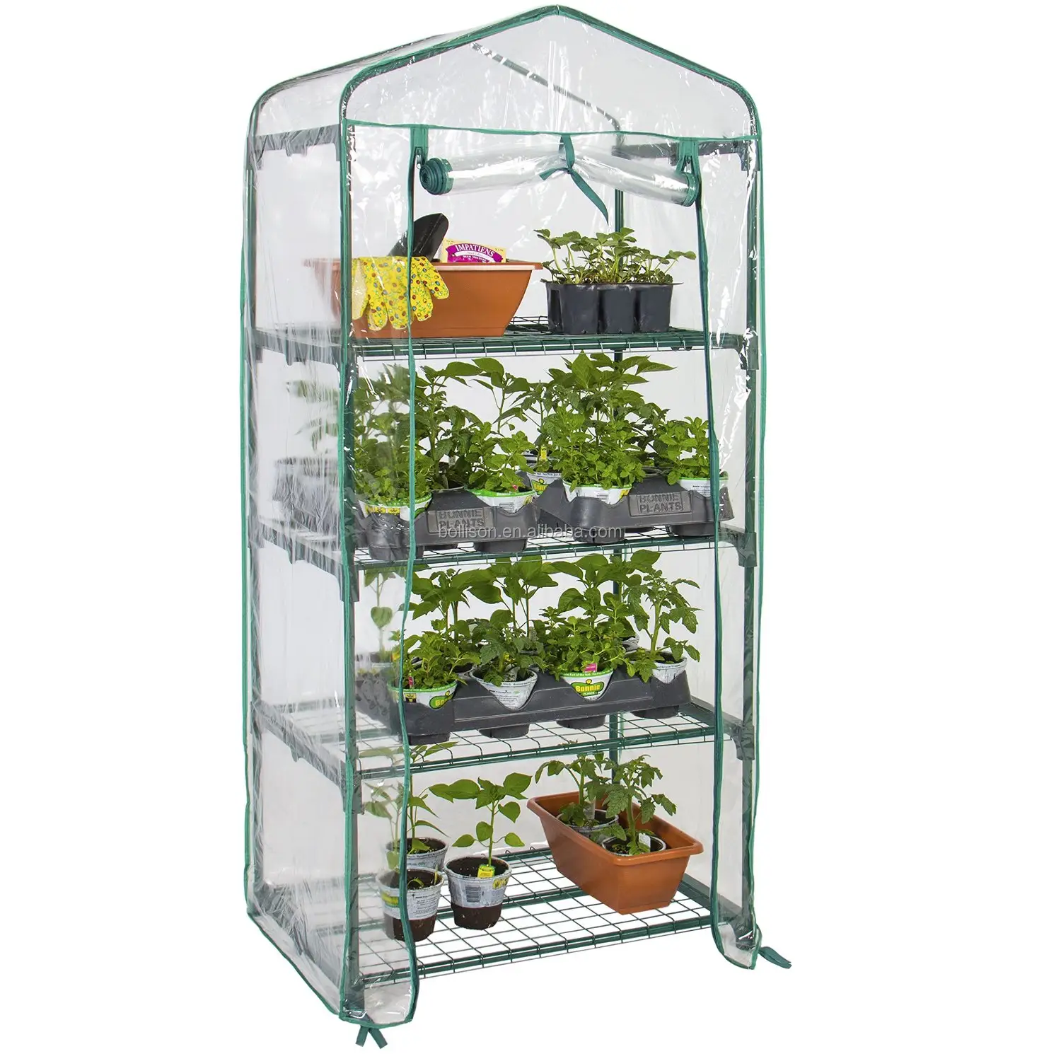 Factory Supply MINI greenhouse plant cover steel frame walk in garden green house with PE\\PVC covers