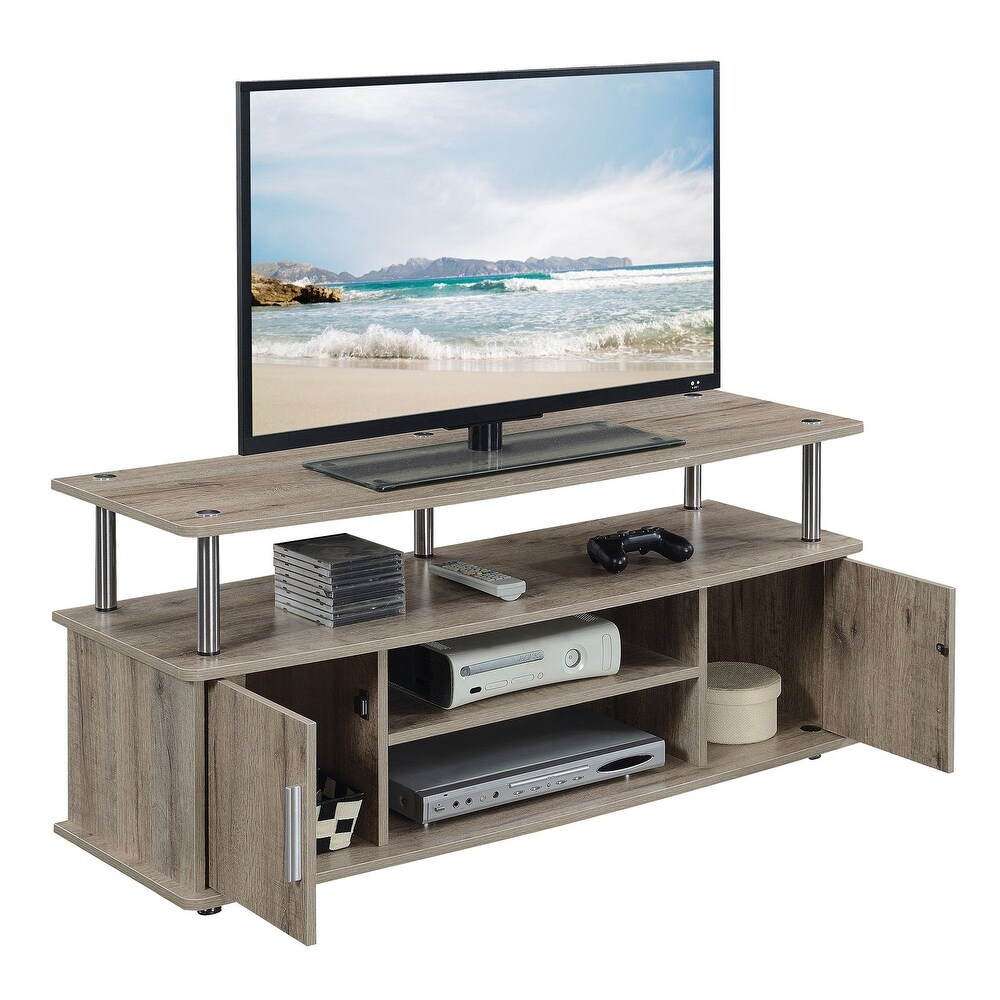 Convenience Concepts Designs2Go Monterey 55 inch TV Stand with Cabinets and Shelves