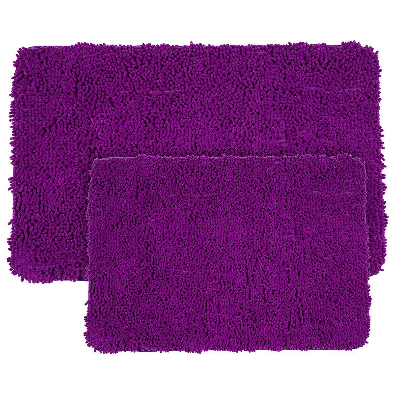 Portsmouth Home 2-piece Memory Foam Shag Bath Mat