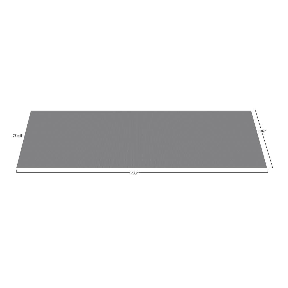 G-Floor Diamond Tread 8.5 ft. x 24 ft. Slate Grey Vinyl Garage Flooring Cover and Protector GF75DT8624SG