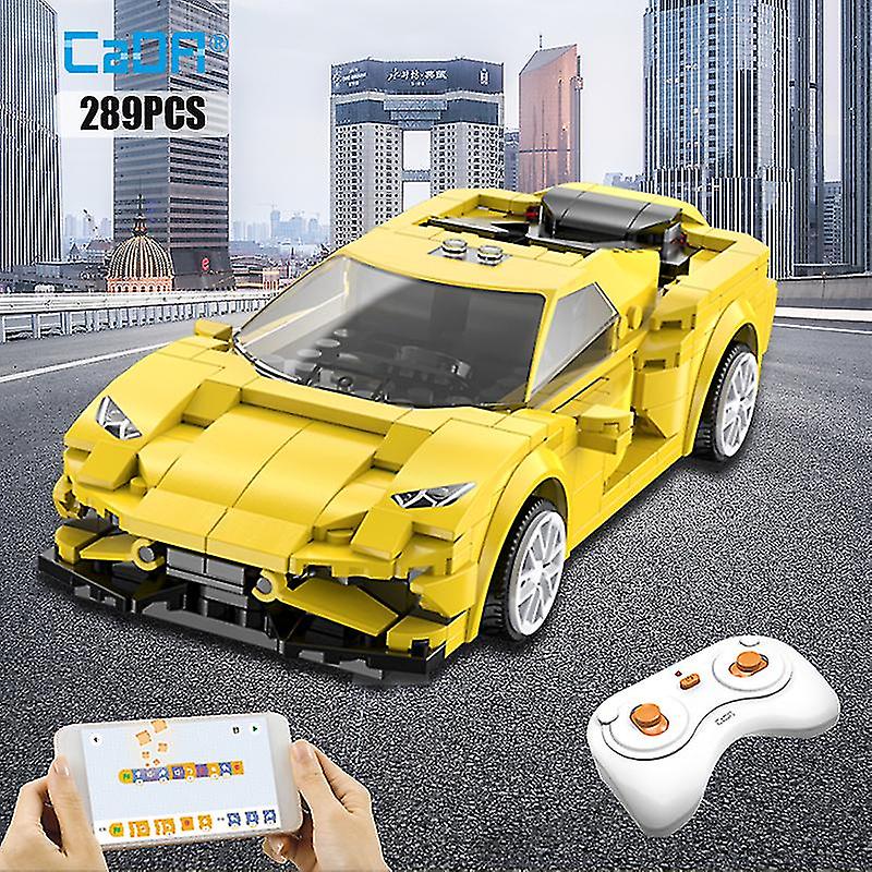 Cada City App Programming Remote Control Sports Car Model Building Blocks Rc Racing Car Bricks Gifts Toys For Children