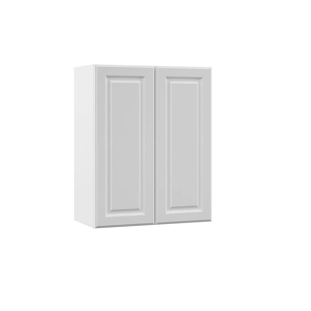 Hampton Bay Designer Series Elgin Assembled 24x30x12 in. Wall Kitchen Cabinet in White W2430-ELWH