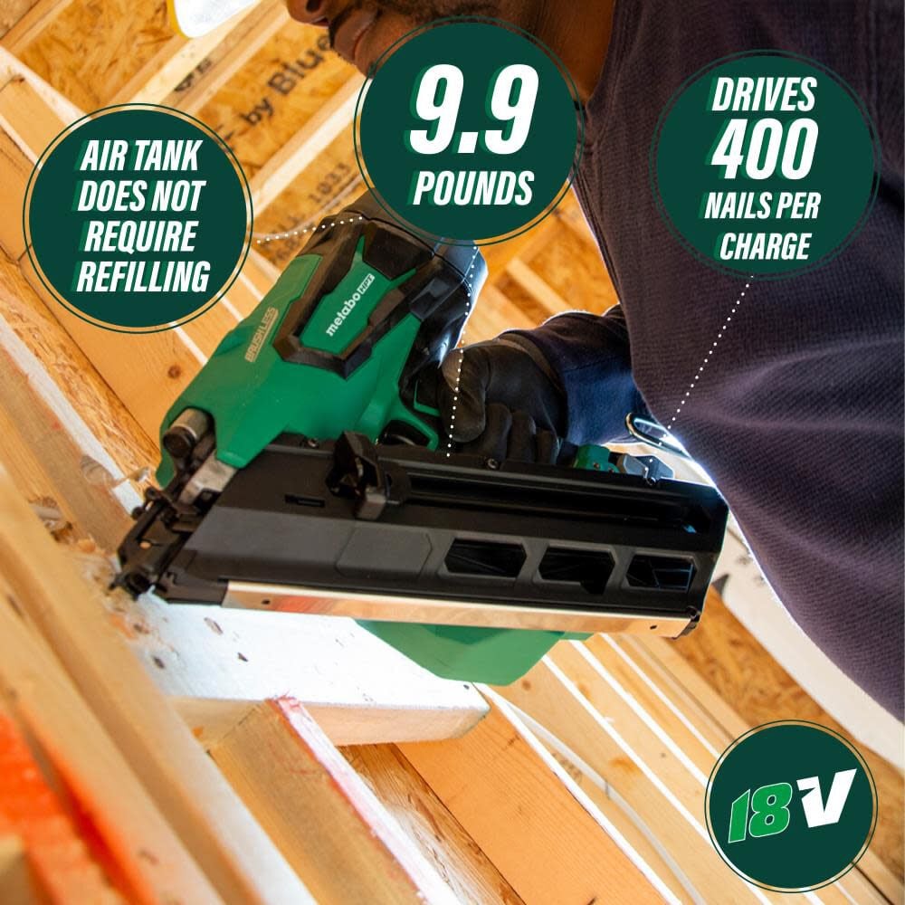 Metabo HPT 18 Volt Paper Collated Brushless Cordless Framing Nailer NR1890DCSM from Metabo HPT