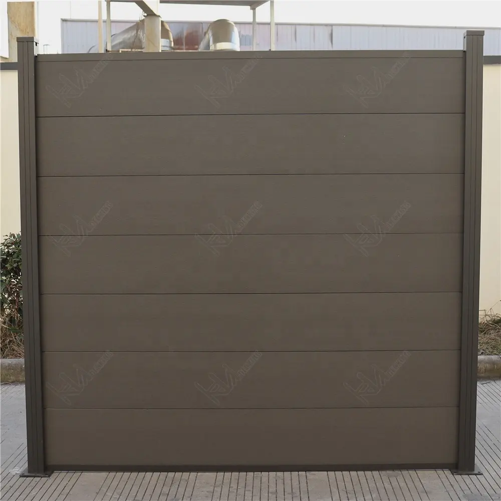 Popular Waterproof Fireproof Wood Plastic Composite Environmental Material Outdoor wall barrier WPC Fence for Garden