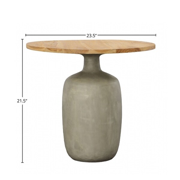 Egaleo End Table，Natural/Gray