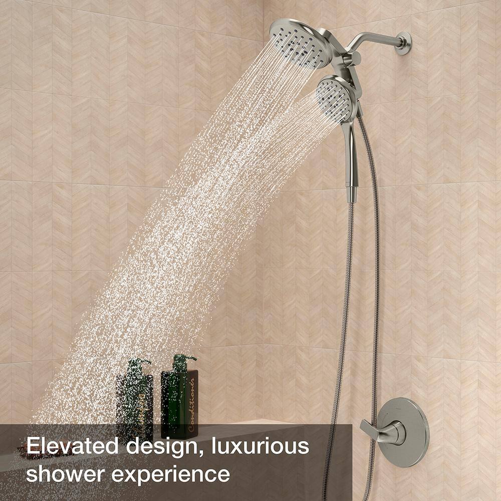 KOHLER Claro 1-Spray Dual Wall Mount Fixed and Handheld Shower Head 1.75 GPM in Vibrant Brushed Nickel R30236-G-BN