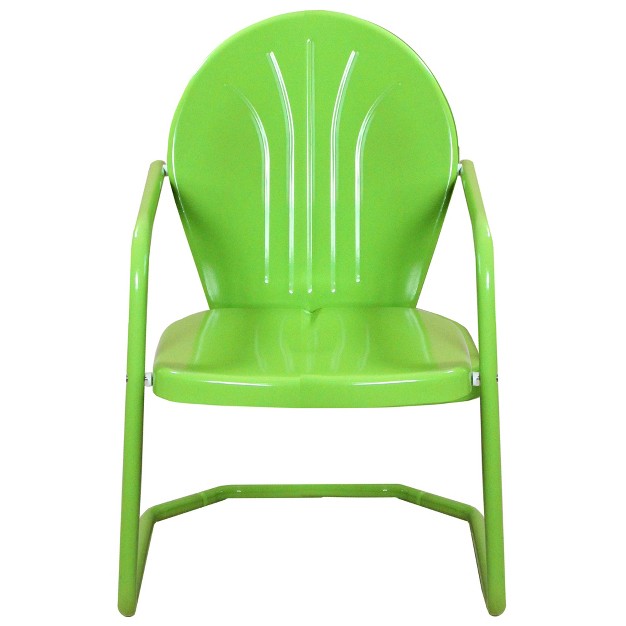 Northlight 34 inch Outdoor Retro Tulip Armchair Lime Green