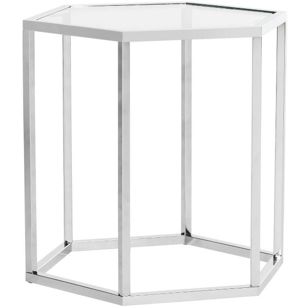 Teagan End Table Chrome Safavieh