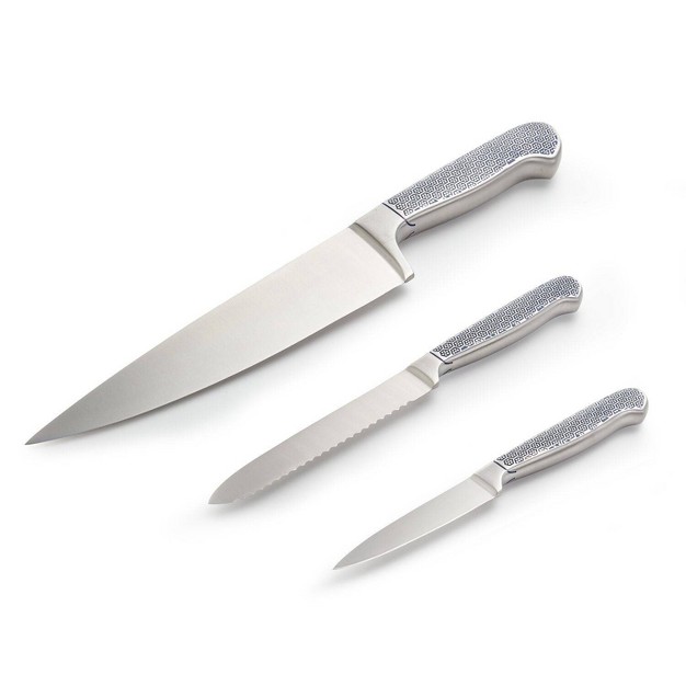 Farberware 3pc Chef Knife Set Blue silver