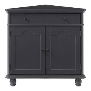 StyleWell Dowden Charcoal Black Corner Cabinet JS-3704-B