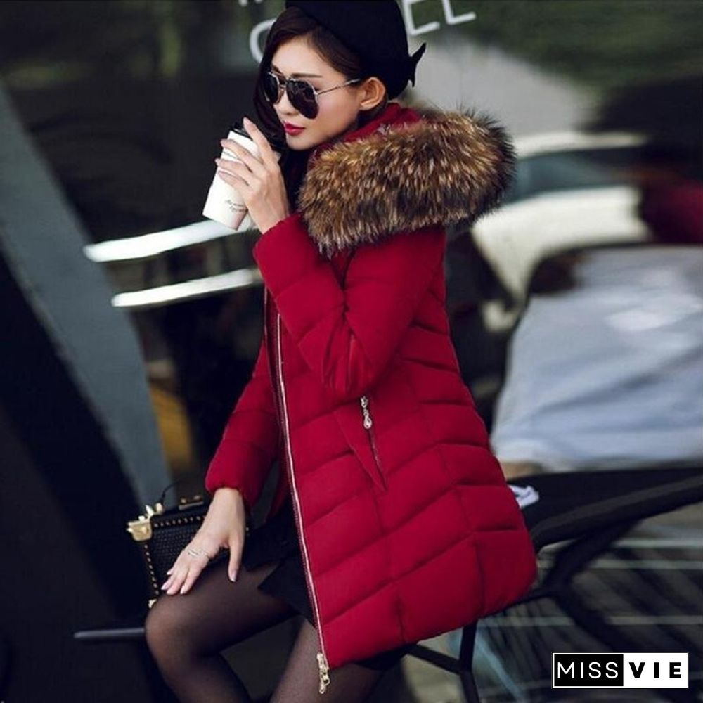 5 Colors High Quality Winter Down Jacket Women Long Coat Warm Clothes