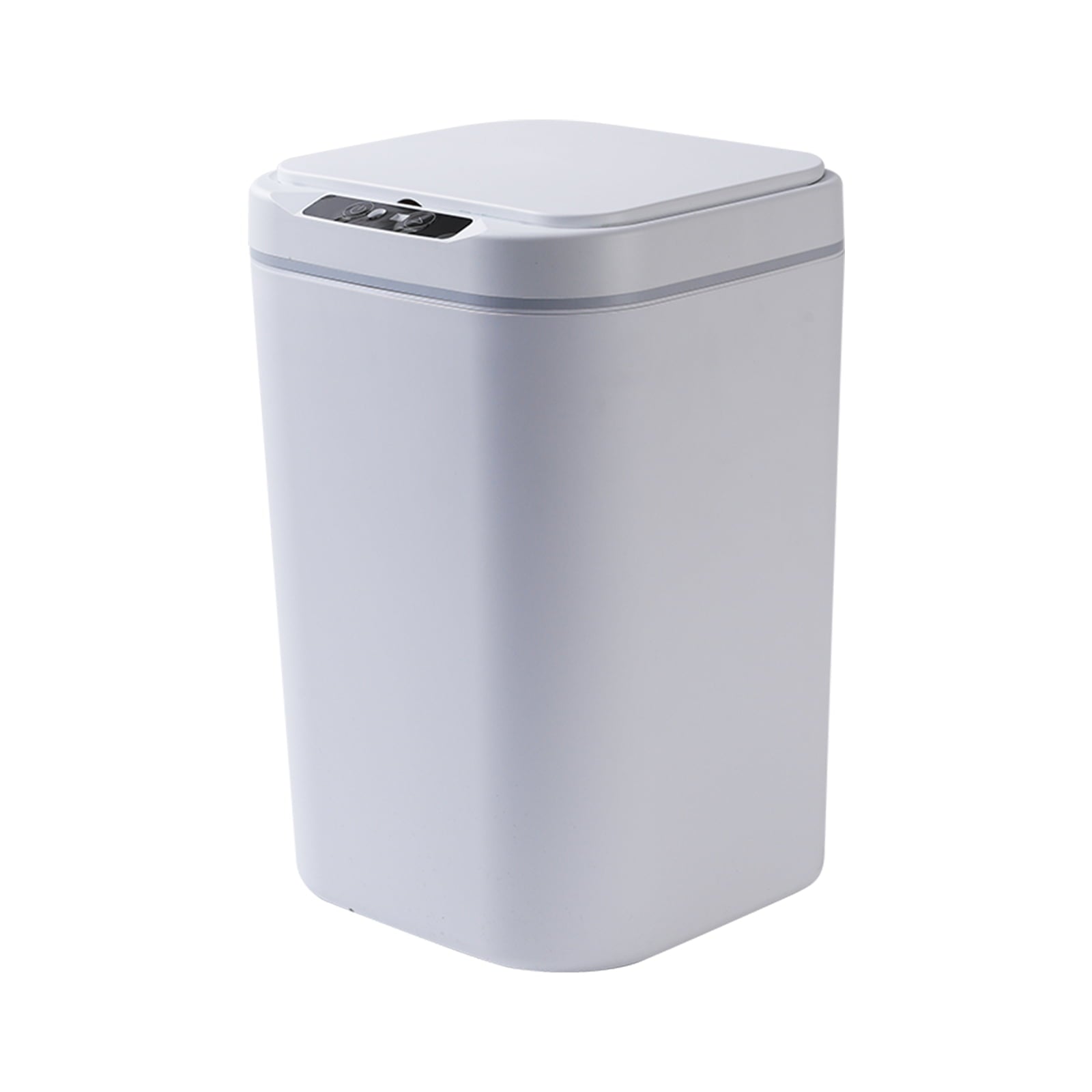 Walmeck 15L Touch-free Trash Cans Smart Knock Induction Trash Bin Automatic Garbage Can Infrared Motion Sensor with Lid for Car Kitchen Bathroom Office Bedroom