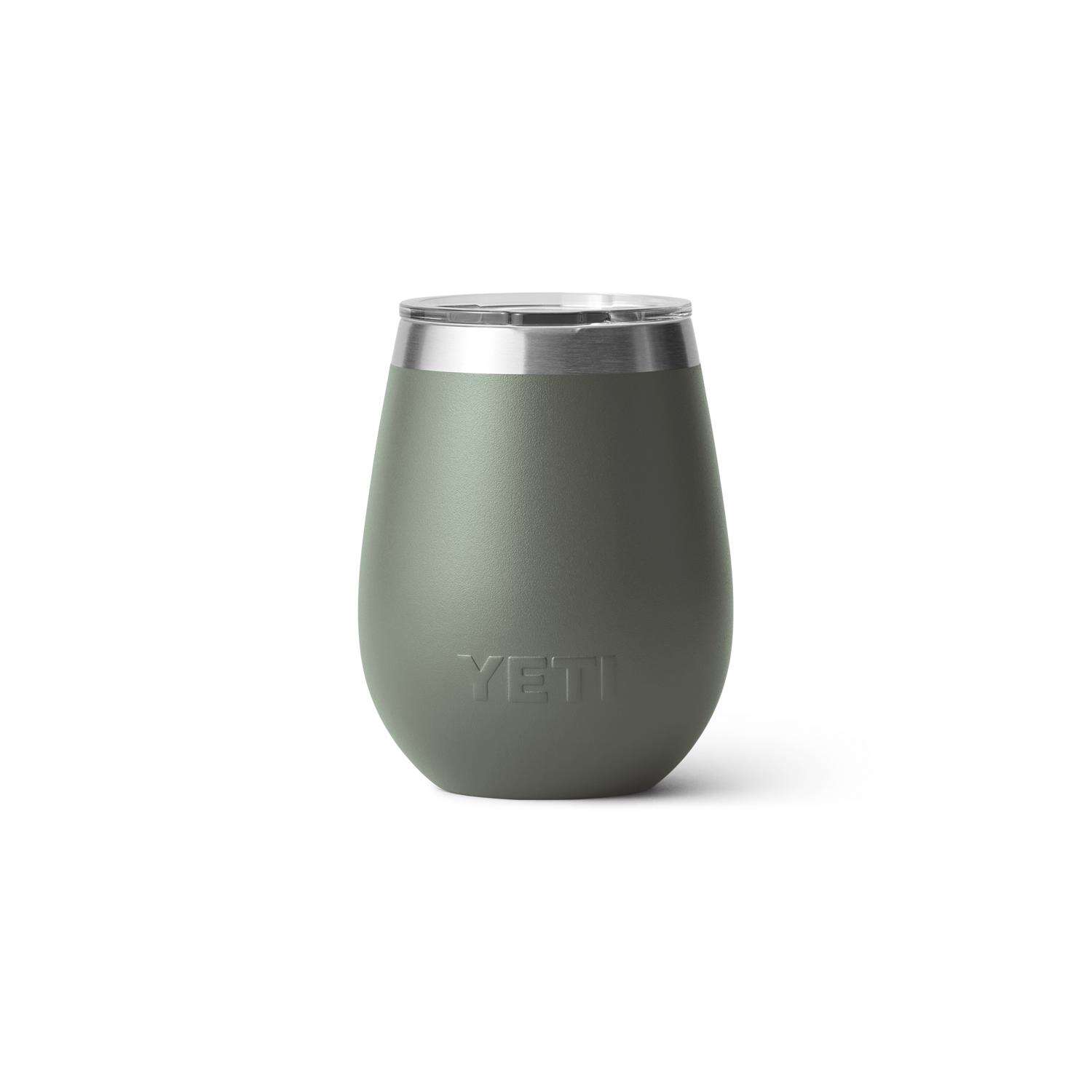 YETI Rambler 10 oz Camp Green BPA Free Wine Tumbler with MagSlider Lid