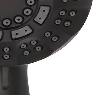 Glacier Bay 6-Spray Patterns with 1.8 GPM 3.6 in. Wall Mount Handheld Shower Head in Matte Black HD58303-3810H