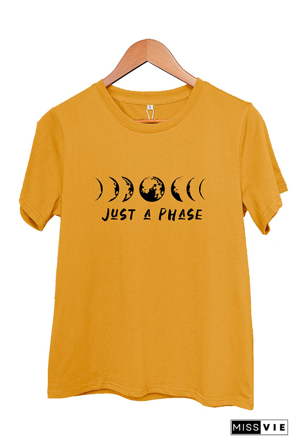 It's Just A Phase Moon Graphic T-Shirt Wholesale