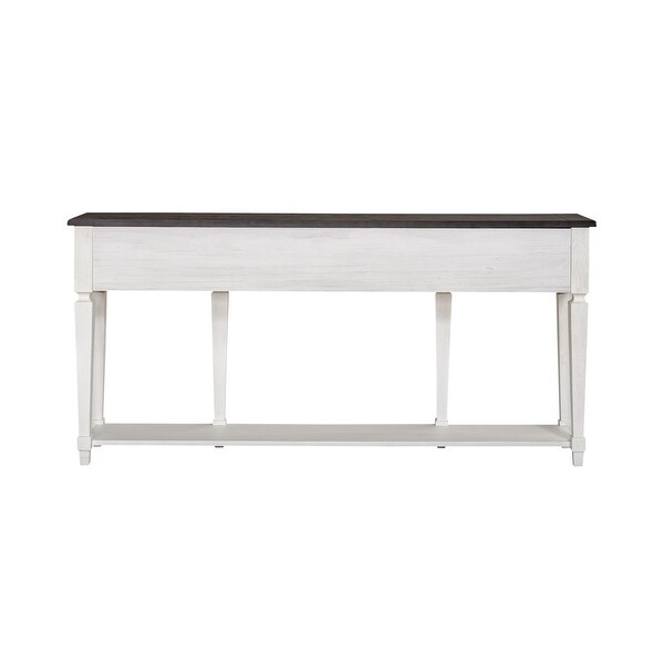 Allyson Park Wirebrushed White 72 Inch Hall Table