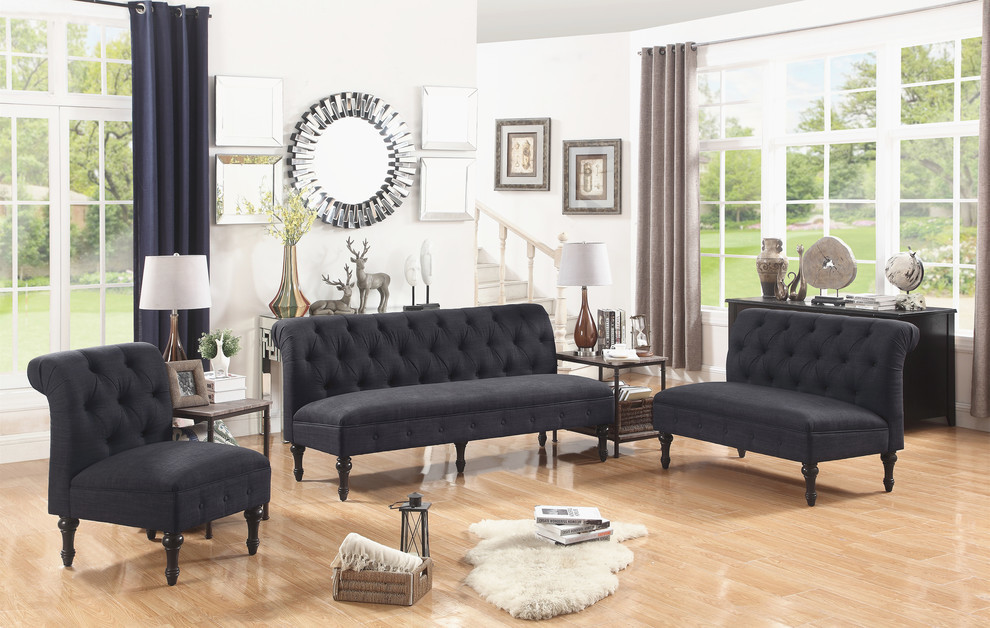 Selina 3 Piece Living Room Set   Traditional   Living Room Furniture Sets   by Irvine Haus Corp  Houzz