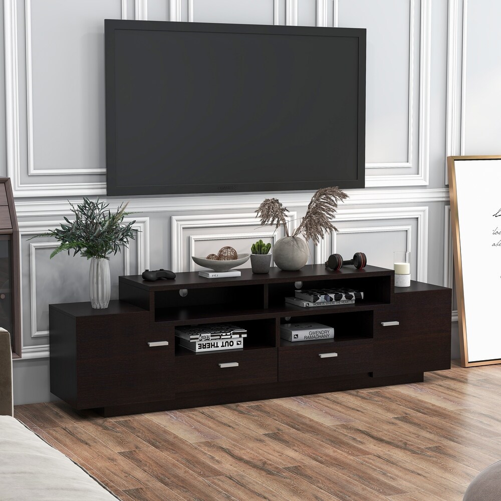 Peyson Contemporary 70 inch 2 Drawer Wood TV Stand by Furniture of America