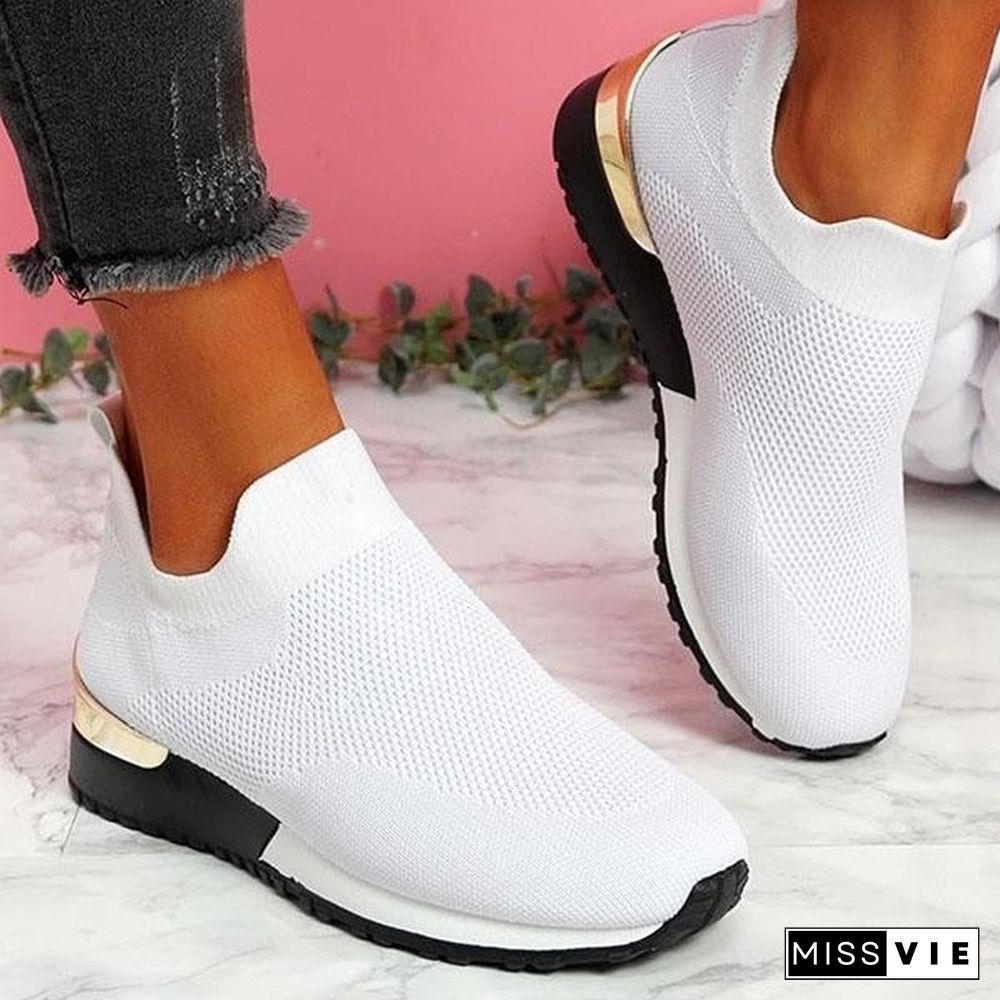 Woman Shoes Trendy Mesh Platform Sneakers Socks Shoes Tenis Breathable Socofy Casual Sports Shoes Women Flats Zapatos Mujer