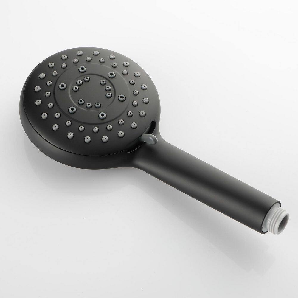 WELLFOR 4-Spray Multi-Function Wall Bar Shower Kit with Hand Shower in Matte Black WA3001MB