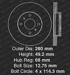 [Front + Rear] Rotors w/Ceramic Pads OE Brakes (1993 - 2001 Altima)