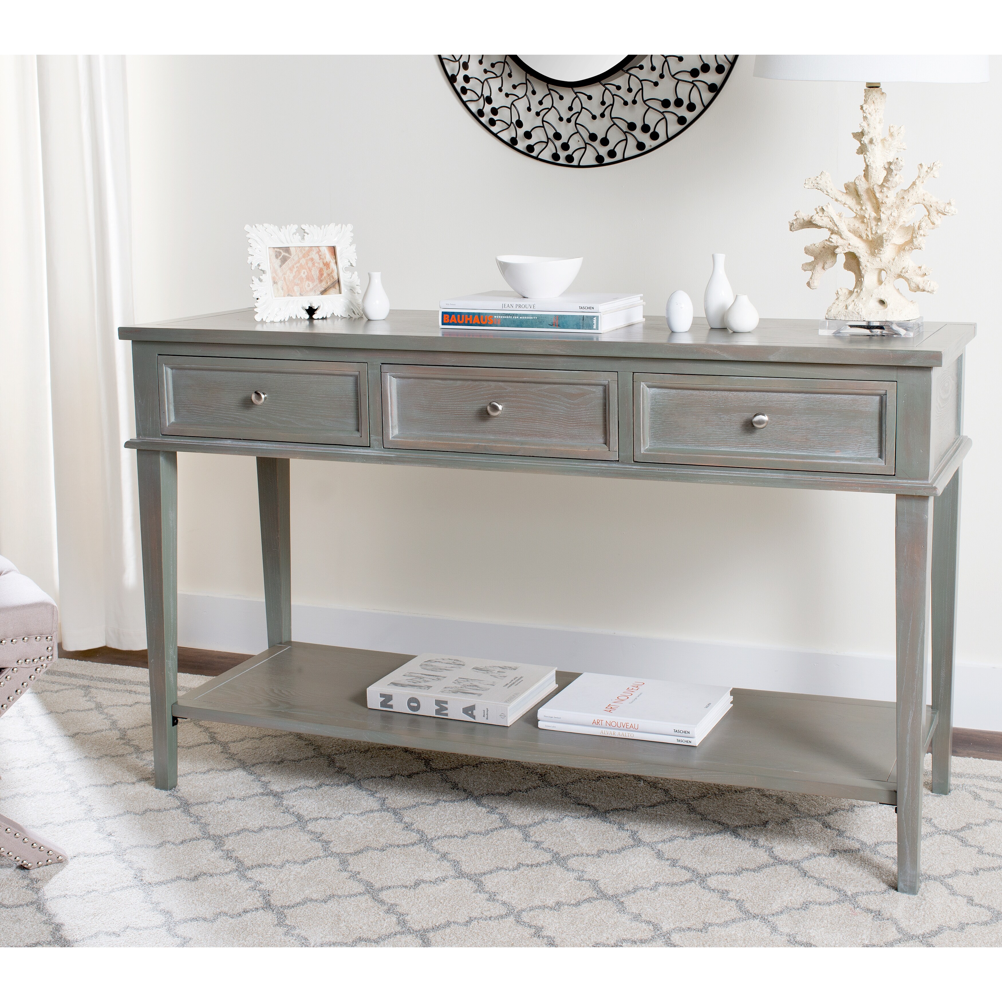 SAFAVIEH Manelin Ash Grey Console - 60