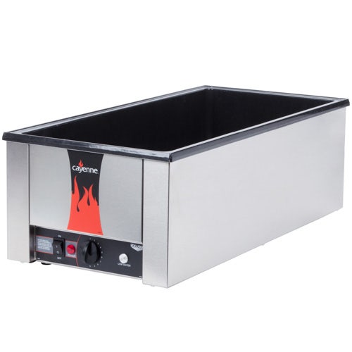 Vollrath 72050 Cayenne 4/3 Counter Warmer Stainless Exterior With Self-Insulating Thermostat Well Without Drain