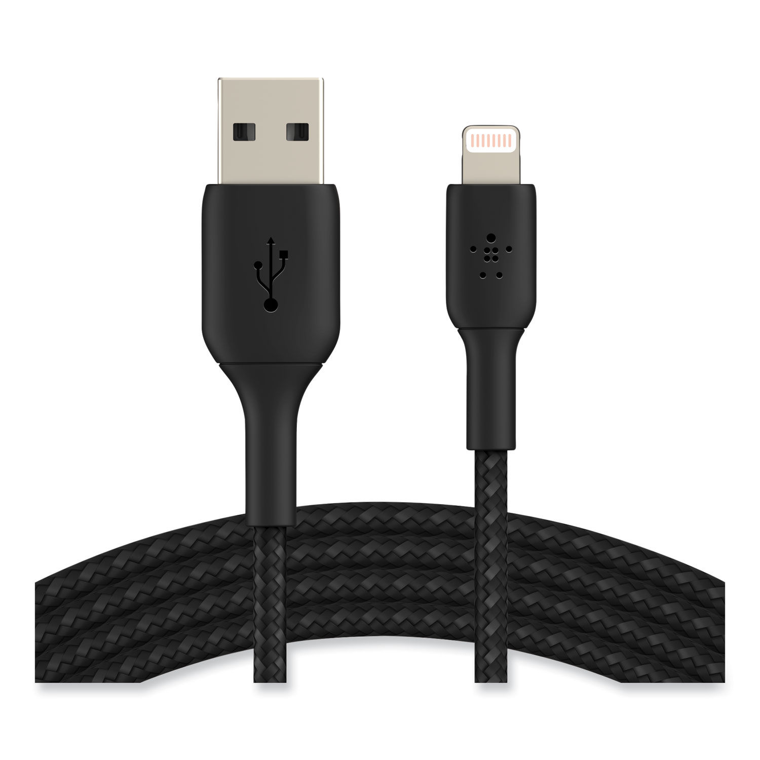 BOOST CHARGE Braided Apple Lightning to USB-A ChargeSync Cable by Belkinandreg; BLKCAA002BT2MBK