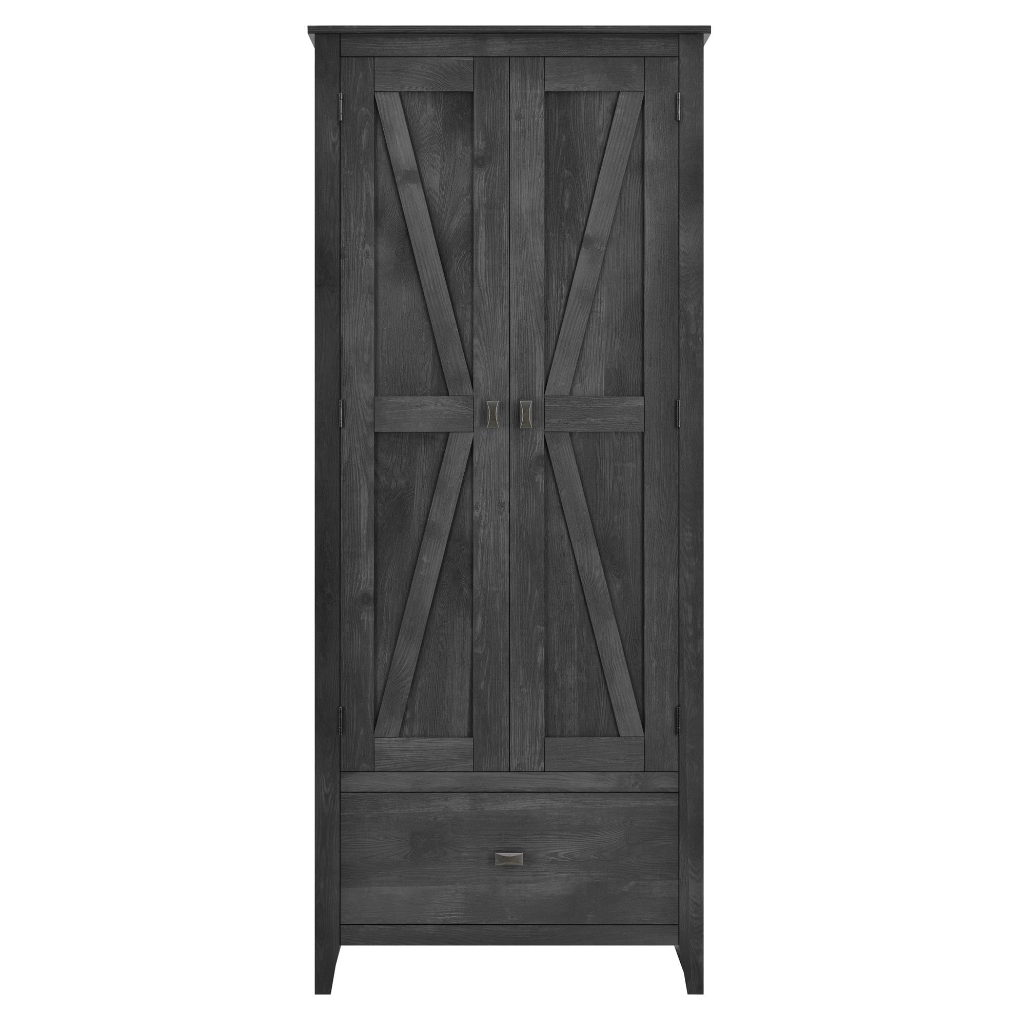 Ameriwood SystemBuild Farmington 30" Wide Storage Cabinet, Rustic Gray