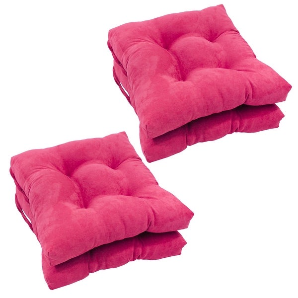 16-inch Square Indoor Microsuede Chair Cushions (Set of 2， 4， or 6)