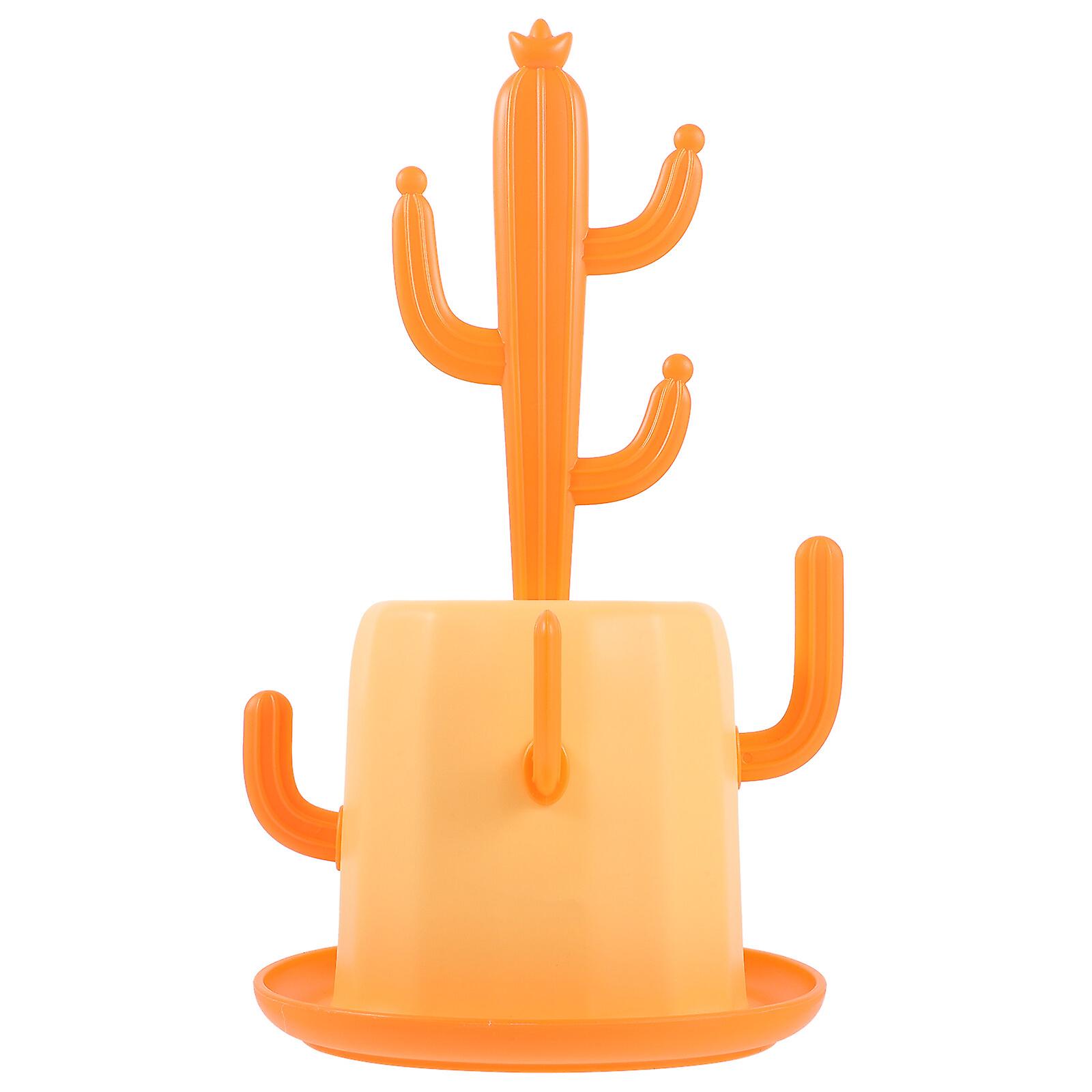 Baby Bottle Draining Rack Cactus Shaped Water Bottle Drying Holder Countertop Bottle Stand