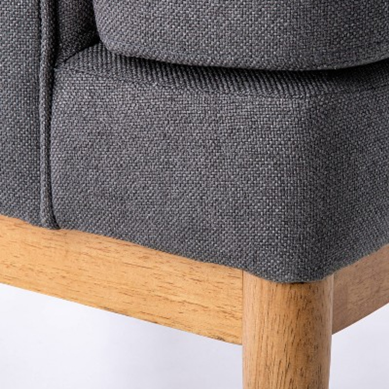 Howell Upholstered Accent Chair with Wood Base Knock Down Dark Gray - Threshold designed with Studio McGee