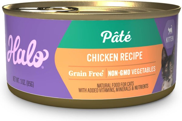 Halo Chicken Recipe with Real Whole Chicken Grain-Free Kitten Wet Food