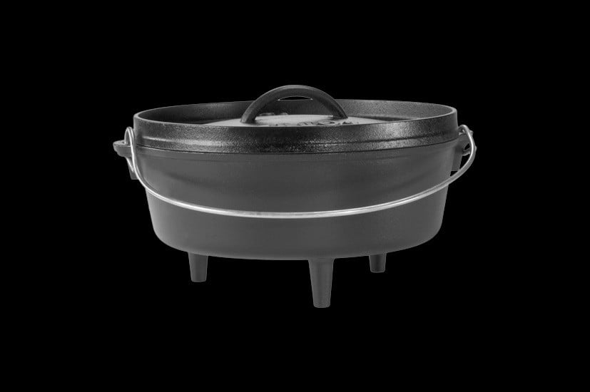 Lodge 4 Quart Cast Iron Camp Dutch Oven, L10C03, with lid