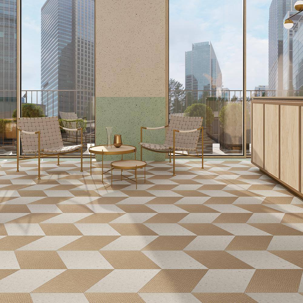 Lucida Surfaces MosaiCore Basketweave 28 MIL x 12 in. W x 17 in. L Glue Down Waterproof Vinyl Tile Flooring (15.2 sqftcase) SC-4202