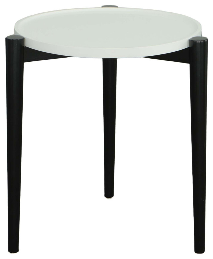 Harlowe End Table  Black/White   Transitional   Side Tables And End Tables   by Progressive Furniture  Houzz